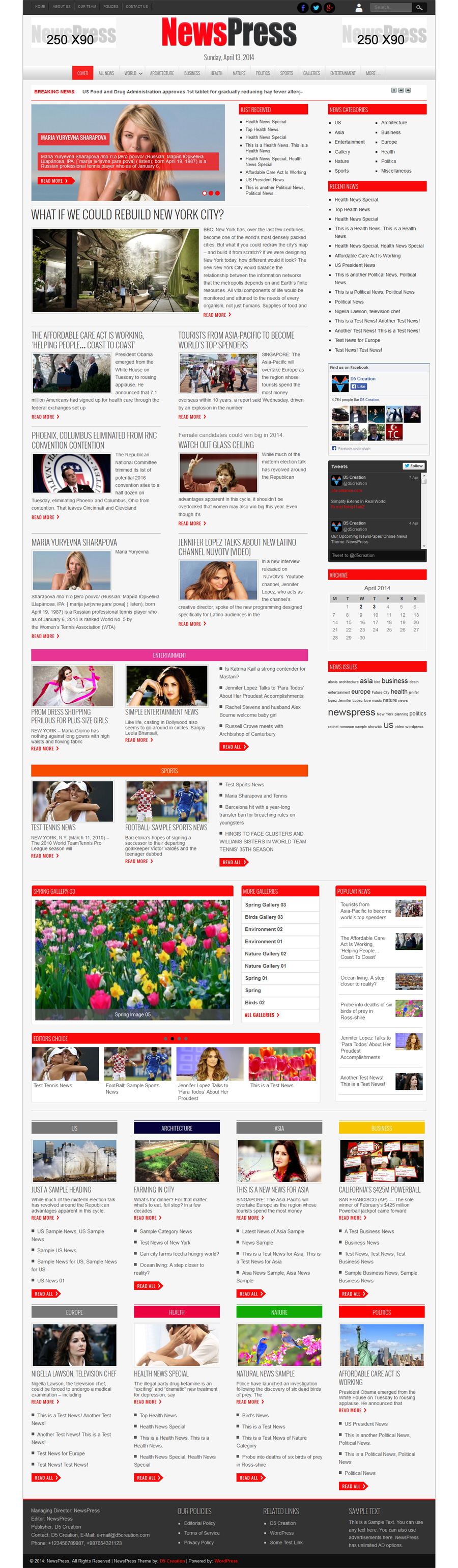 NewsPress, CSS3 and HTML5 Powered RESPONSIVE Theme