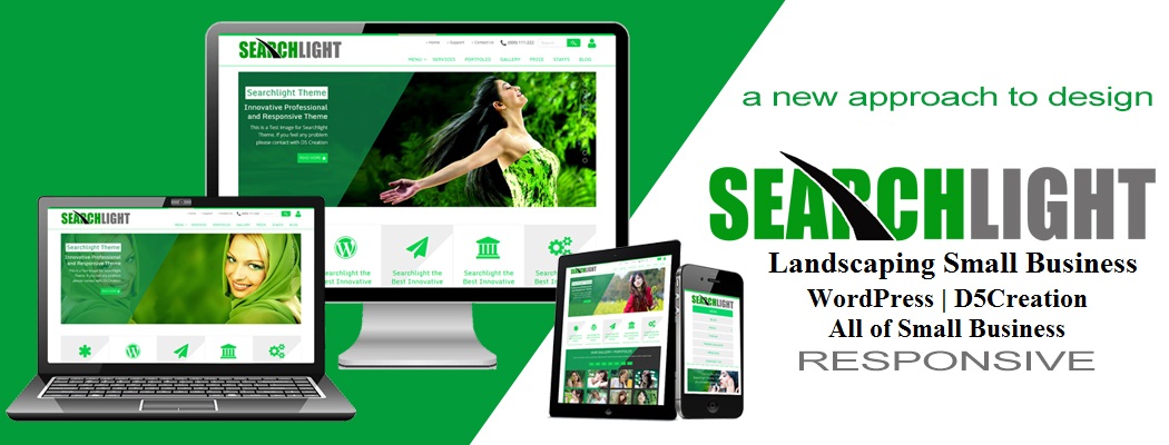 SearchLight WordPress web theme d5creation for Landscaping Small Business