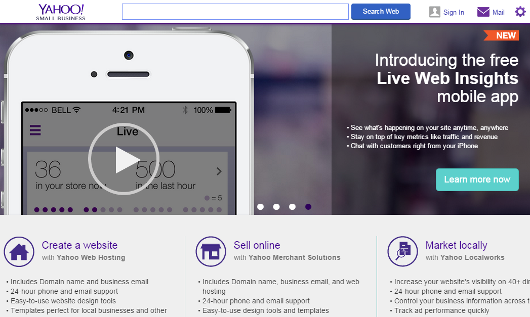 Yahoo Live Web Insights iPhone App